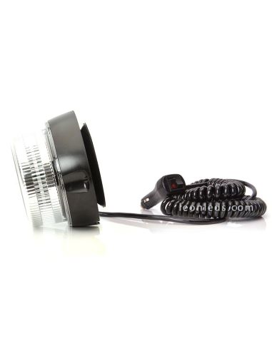 Rotativo LED Magnético azul homologado con conexión de mechero | Was rotativo azul | LeonLeds Iluminación
