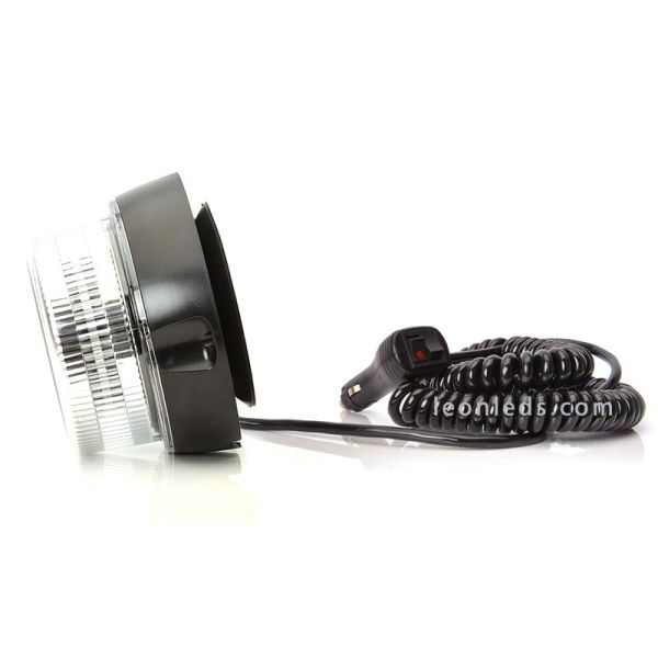 Gyrophare LED magnétique bleu homologué avec connexion allume-cigare | Tournait bleu | Éclairage LeonLeds