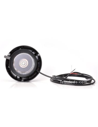 Rotativo LED magnético azul con cable pase plana magnética | LeonLeds Iluminación