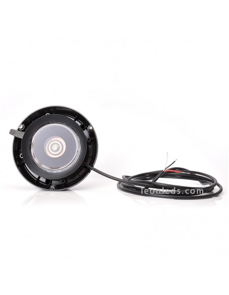 Rotativo LED magnético azul con cable pase plana magnética | LeonLeds Iluminación