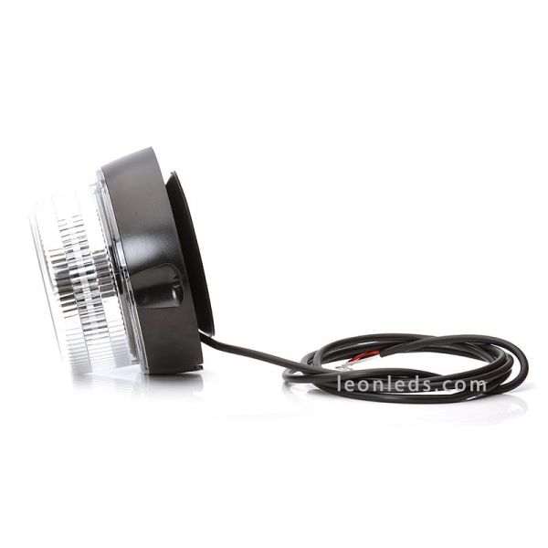 Rotativo LED blanco con luz azul magnético y con 3 metros de cable | Rotativo imantado LED Azul | LeonLeds Iluminación