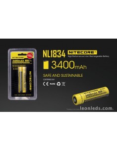 Batería Recargable 18650 para Linternas de Led NL1834 al mejor precio | Leonleds Iluminación 2