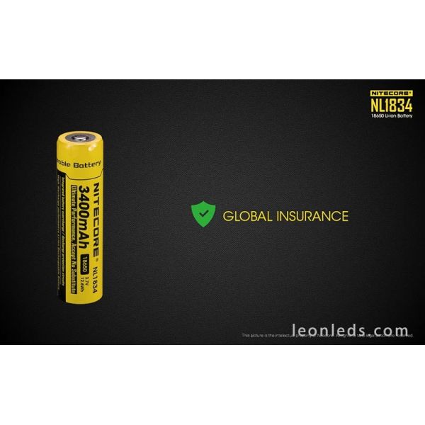 Batería Recargable 18650 para Linternas de Led NL1834 al mejor precio | Leonleds Iluminación