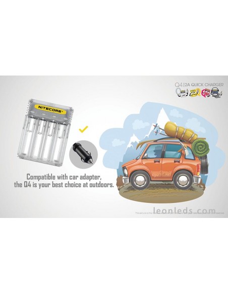 Cargador de Baterías con 4 Bahías de Nitecore | LeonLeds Iluminación