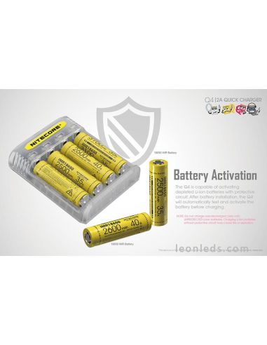 Cargador de Baterías con 4 Bahías de Nitecore | LeonLeds Iluminación