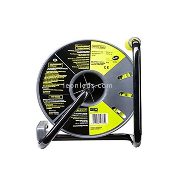 Enrollacables de 25M con 4 enchufes | LeonLeds.com