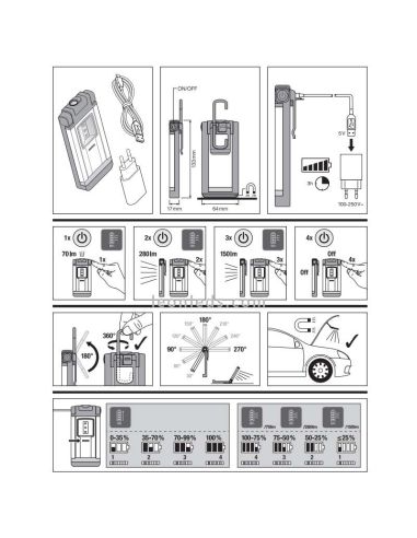 Lanterna de Trabalho LED magnética...