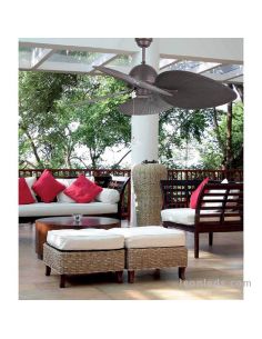 Ventilador de teto Cuba by Faro Barcelona marrom | Leon Iluminação LED 2