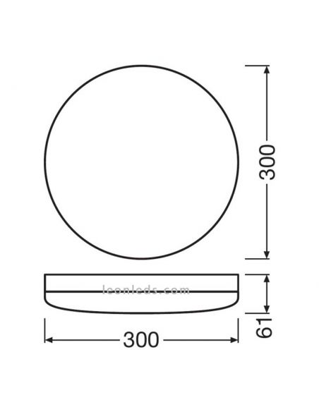 Dimensiones de Plafón de Techo osram LedVance
