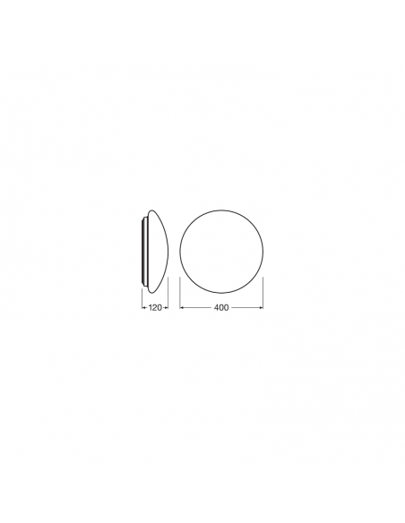 Dimensiones de Plafón LED redondo de Osram Led Vance | LeonLeds Iluminación LED