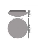 Dimensiones de Plafón LED redondo con sensor integrado de Osram LedVance | LeonLeds Iluminación LED