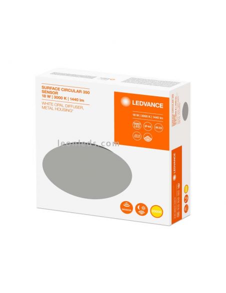 Plafonnier LED avec capteur de présence rond de la marque Osram LedVance | Éclairage LeonLeds