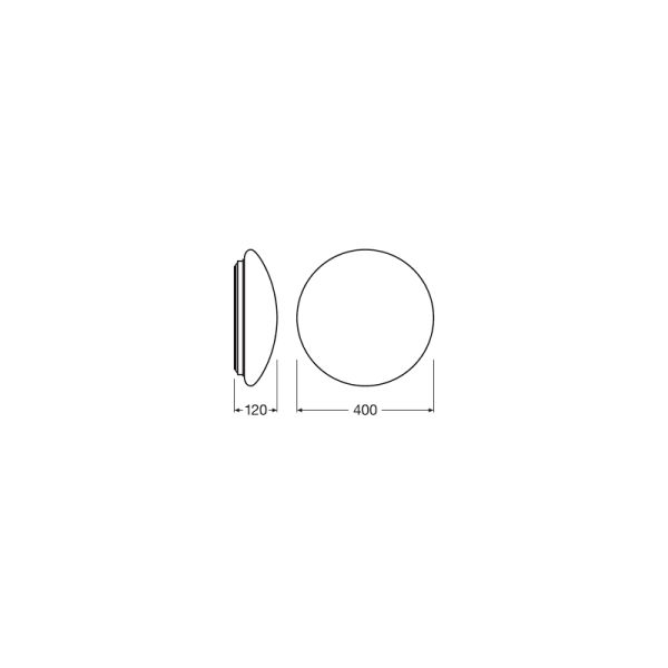 Dimensiones de Plafón LED redondo de Osram Led Vance | LeonLeds Iluminación LED
