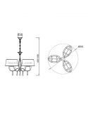 Lámpara de techo estilo Clasico de la serie Paola dimensiones lámpara Mantra Iluminación | LeonLeds Iluminación
