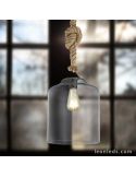 Lámpara de Techo de estilo Vintage de la serie Judith con una pantalla de cristal | LeonLeds Iluminación