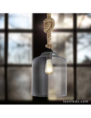 Lámpara de Techo de estilo Vintage de la serie Judith con una pantalla de cristal | LeonLeds Iluminación