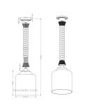 Dimensiones de Lampara de techo de la serie Judith de Trio Lighting | LeonLeds Iluminación LED