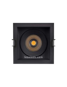 Downlight cuadrado orientable LED de color negro de Led Vance | LeonLeds Iluminación