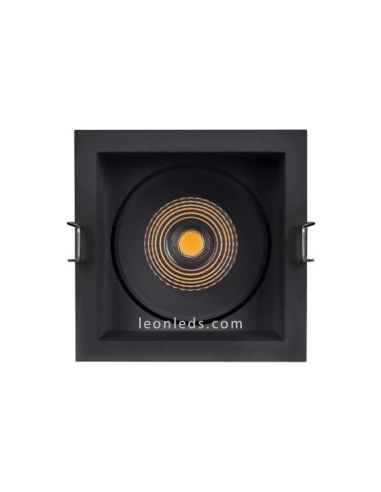Downlight cuadrado orientable LED de color negro de Led Vance | LeonLeds Iluminación