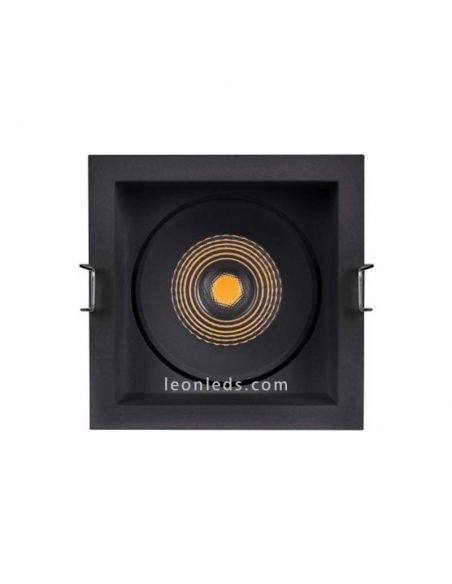 Downlight cuadrado orientable LED de color negro de Led Vance | LeonLeds Iluminación