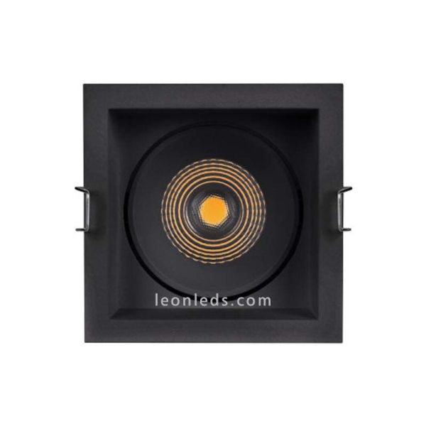 Downlight LED preto quadrado ajustável por Led Vance | Leon Iluminação LED