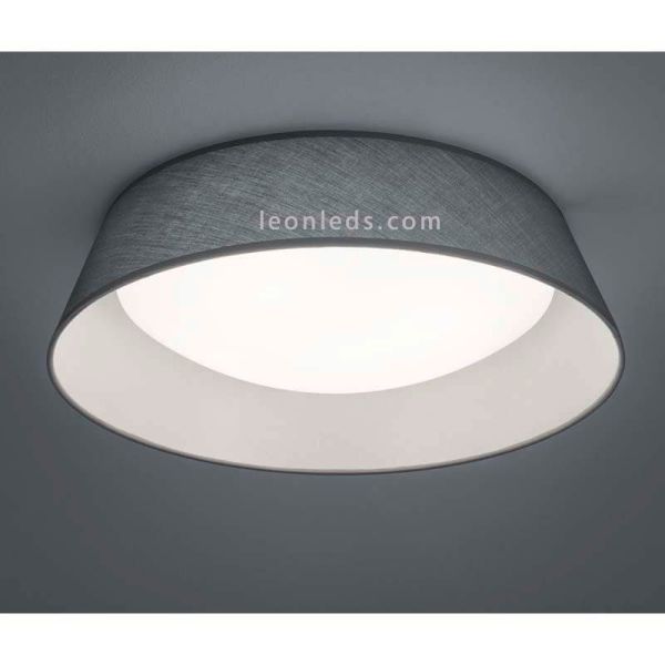Plafón redondo LED serie Ponts Gris y blanco de diseño moderno | LeonLeds Iluminación