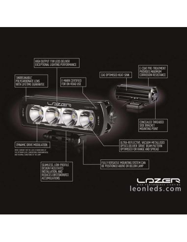 Barra LED alargada de Lazer T16 potente con 5 años de garantía | Leonleds Iluminación