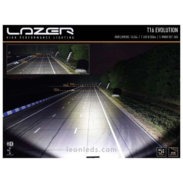 Puissante barre LED allongée Lazer T16 avec 5 ans de garantie | Éclairage Léonleds