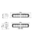 Dimensiones de Barra LED Lazer T24 Evolution | Barra led 4x4 Lazer T24 | Leonleds Iluminación