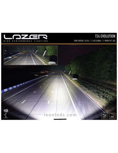 Dimensiones de Barra LED Lazer T24 Evolution | Barra led 4x4 Lazer T24 | Leonleds Iluminación
