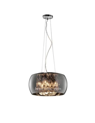 Moderna lâmpada de teto de vidro cromado série Vapore por Trio Lighting | Lâmpadas de teto LED LeonLeds
