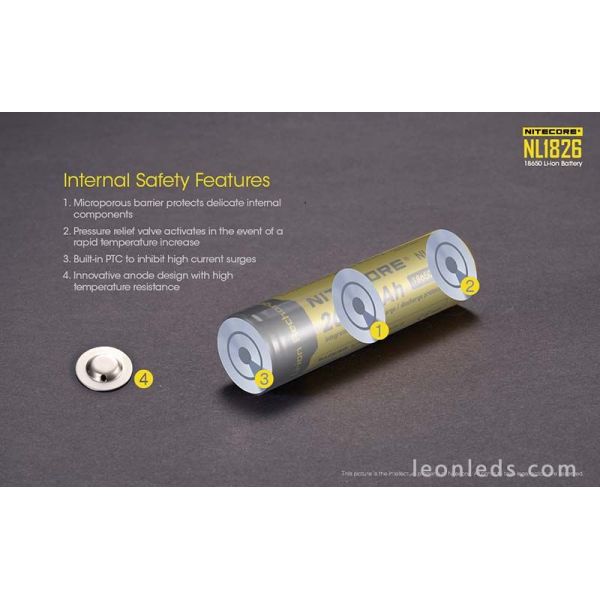 Nitecore NL1826 18650 2600Mah | LeonLeds Iluminación