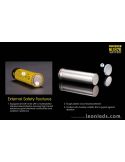 Bateria nitecore 18650 de Litio con una capacidad de 2600mAh recargable para Linternas | LeonLeds Baterías