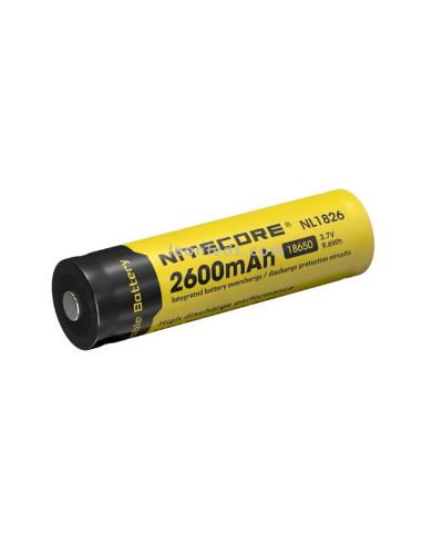 Batería de Litio Li-Ion de 2600mAh de Nitecore formato 18650 recargable | LeonLeds Baterías