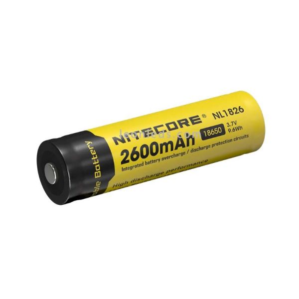 Batería de Litio Li-Ion de 2600mAh de Nitecore formato 18650 recargable | LeonLeds Baterías