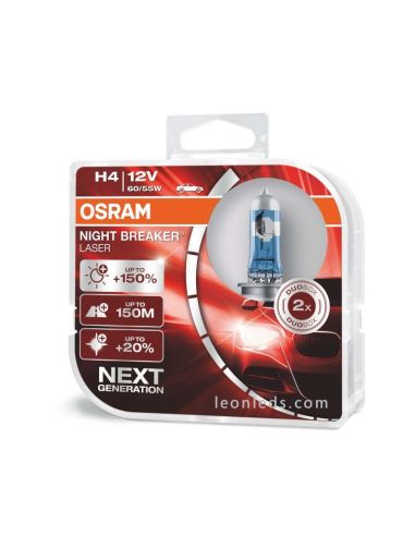 Osram Night Breaker Laser Next Generation H4 para automovil | LeonLeds Iluminación