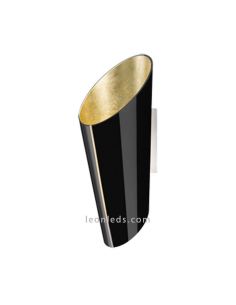 Aplique de pared grande moderno negro y dorado de Trio Lighting Madeira | LeonLeds Iluminación decorativa 2