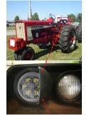 Faro de trabajo LED redondo empotrable para tractor | LeonLeds iluminación