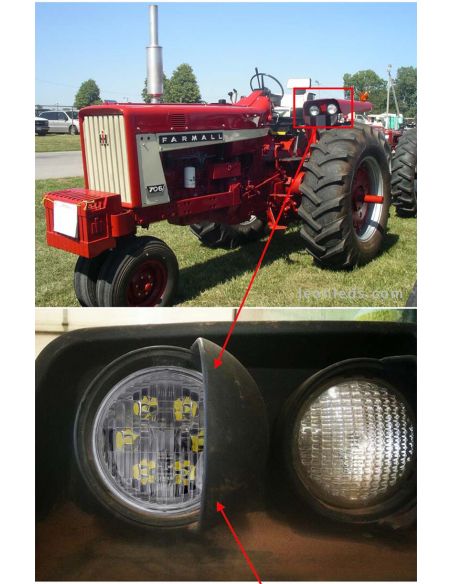 Faro de trabajo LED redondo empotrable para tractor | LeonLeds iluminación