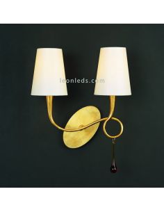 Aplique de pared Dorado Clásico de diseño serie Paola 3547 de Mantra | LeonLeds Iluminación