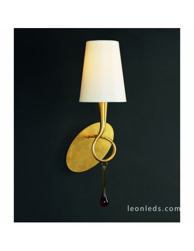 Aplique de Pared Clásico Dorado serie Paola de Mantra 3548 | LeonLeds Iluminación