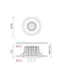 Downlight LED empotrable potente y estanco Duomo de Arkos Light | LeonLeds Iluminación