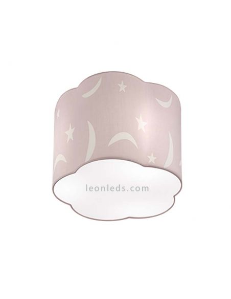 Plafón infantil estrellas Rosa para el techo serie Moony | LeonLeds Iluminación
