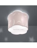 Plafón de techo infantil estrellas rosa serie Moony de Trio Lighting | LeonLeds Iluminación