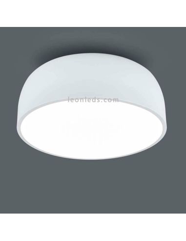 Grand plafonnier blanc de style moderne série Baron par trio lighting | Éclairage LeonLeds