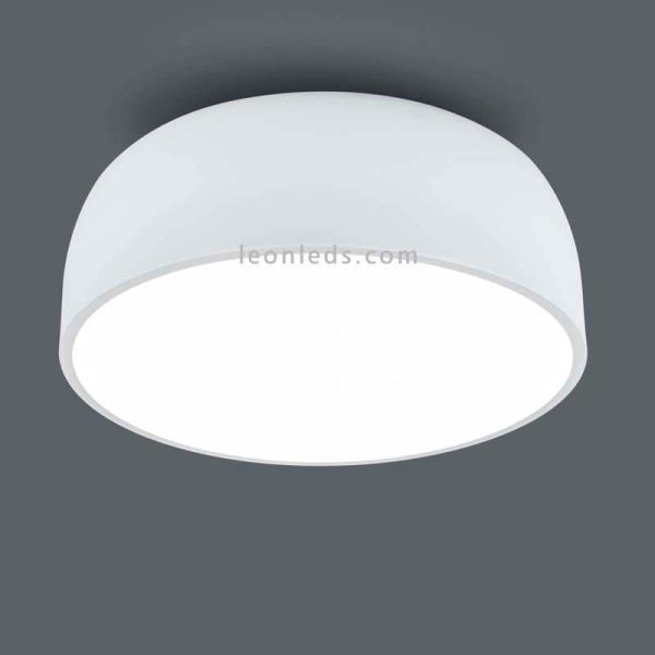 Plafón de techo blanco grande de estilo moderno serie Baron de trio lighting | LeonLeds Iluminación