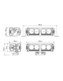 Dimensiones de Barra LED Lazer Triple R16 con 5 años de garantía | LeonLeds Barras LED 4X4