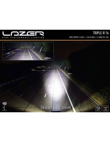 Barras LED Lazer Triple R16 instalada en 4x4 luciendo | LeonLeds Lazer Lamps