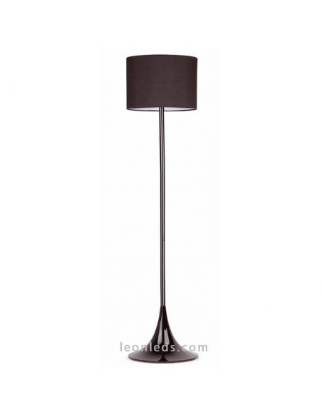 Luminária de pé moderna preta Black series by Faro Barcelona | Lâmpadas de assoalho modernas Leon Leds