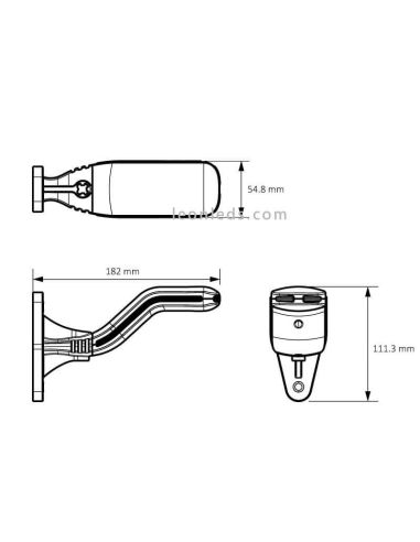 Lucidity Cobra LED Horn Dimensões | LeonLeds Iluminação LED